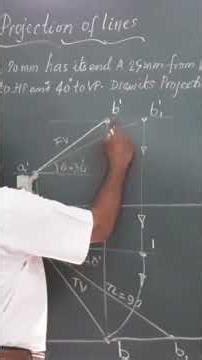 projection of line/ problem no 5/ step by step procedure/ step3/ Engineering Drawing