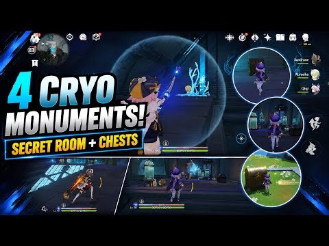 4 Cryo Elemental Monuments Puzzle & Hidden Rooms | Precious & Luxurious Chests | House of Hesperides