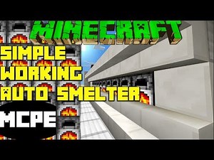 Minecraft Simple FAST SUPER SMELTER Tutorial PE MCPE Xbox