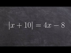 Solving Absolute Value Equations