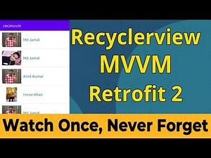 Recyclerview MVVM + Livedata + Retrofit 2 | Recyclerview Android