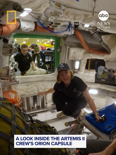 NASA showed off a mockup of the Orion spacecraft that the crew of the Artemis II will live in during their 10-day mission. #nasa #space #artemis #news #abcnews