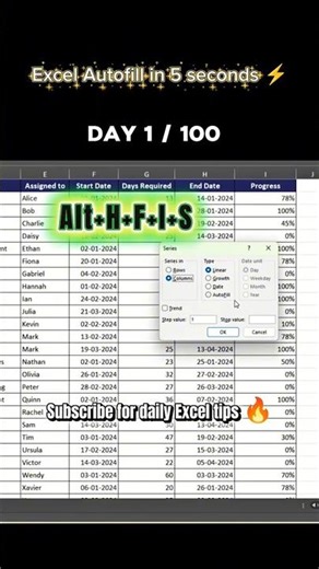 Excel Beginner Tips: Autofill in 2 Easy Ways ⚡ | Marathi