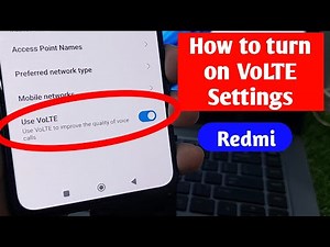 Redmi VoLTE Settings | Enable Volte Setting | volte option not showing