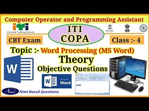 ITI COPA Theory Question Answer |copa theory important questions | COPA NIMI Based Question | #copa