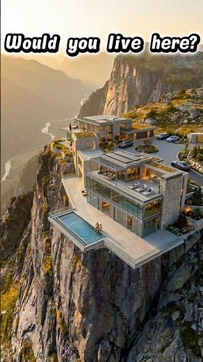 Luxury Mountain Cliff Villa Construction Time Lapse How Can Houses Stand on Cliffs #architecture