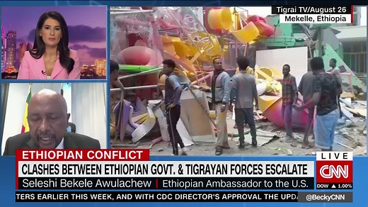 H.E Ambassador Seleshi Bekele had an interview with CNN's Eleni Giokos and discussed recent developments in Ethiopia, including -TPLF belligerents 3rd round attack, -The Federal Government's readiness for peace etc. Dr Eng Seleshi Bekele The Ministry of Foreign Affairs of Ethiopia FDRE Government Communication Service-በኢፌዴሪ የመንግስት ኮሙኒኬሽን አገልግሎት | Embassy of Ethiopia, Washington, D.C.