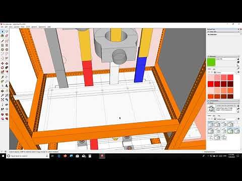 Making separation cutout and support block for electrical switchboard in sketchup.