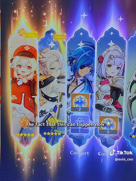 Chronicled wish banner pulls 😭 credits : dianabrainrot on twitter #genshin #genshinimpact #albedo #klee #fyp