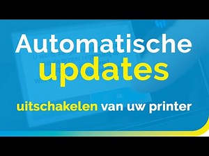 Automatische updates (HP) printer uitzetten!