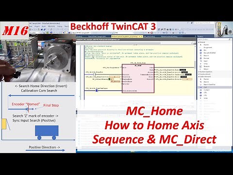 MB16. [TwinCAT 3 NC] How to Home Encoder, Three Methods to Home Axis [19/20]