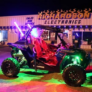 RZR 1000 with 16 pod RGB LED Kit & Custom Whips!!! | Polaris RZR Lovers