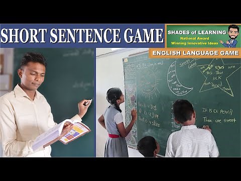 SHORT SENTENCE GAME | English Language Game | Language Activity | teach Sentences | Innovative Idea