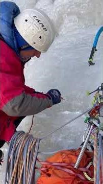 How to Make a V-Thread (Abalakov) Anchor in Ice | Step-by-Step Survival Skill #k2 #mountains #climb