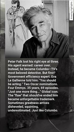 His agent said the glass eye would ruin him.