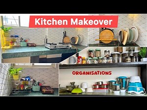 Kitchen Makeover | Non Modular Kitchen Organization | Countertop Organising Ideas