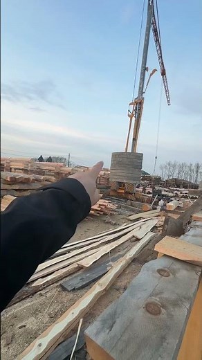 We're at the base) #construction #wood #carving #woodworking #housebuilder