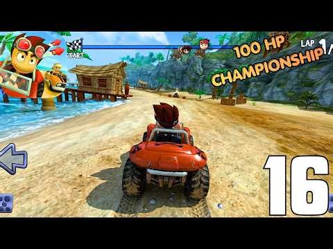 Beach Buggy Racing Gameplay Walkthrough Part 16 - Beach Buggy 100 HP Championship(Android, iOS)