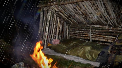 Can you stay dry in the rain with a bushcraft shelter?
