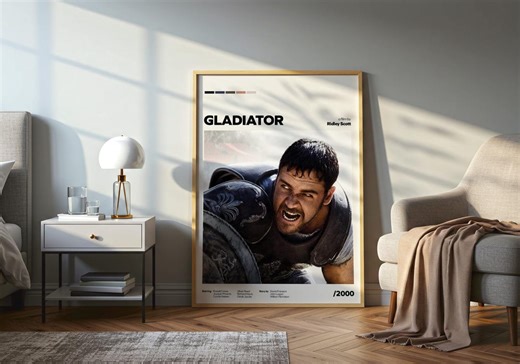 Gladiator Poster – Russell Crowe Joaquin Phoenix Film Art – Historical Action Movie Wall Art - Etsy