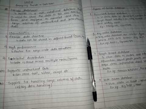 Emerging trends in database | nosql database| distributed database| Blockchain Easy Notes forExams 💯
