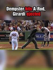 On 8/18/13, Ryan Dempster hit Alex Rodriguez with a pitch after throwing four inside pitches, leading to the ejection of Yankees manager Joe Girardi. (via MLB, ESPN) #baseball #MLB #yankees #throwback | MLB Throwbacks