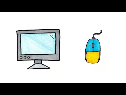 Computer Parts Drawing for Kids | Monitor, Mouse & Simple Step-by-Step