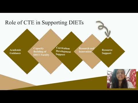 Role of CTE in supporting DIETs and schools, COURSE CODE: 1.1.2 (2nd half)
