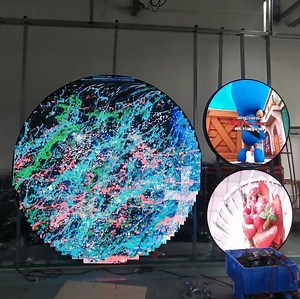[Hot Item] Kensun Double Sided Waterproof Outdoor Store Round Sign Board Digital Screen Circle Circular Shape Logo LED Display