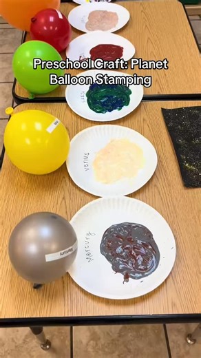 MontessoriMissEmily | Balloon printing for the planets? Yes, please. 🌍🪐☄️ In our Montessori preschool classroom, we dove into the solar system—literally... | Instagram