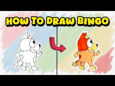 How to Draw Bingo Heeler from Bluey – Step-by-Step Dog Tutorial