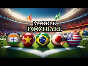 Intense Marble Football Race – Nations Compete for Glory!