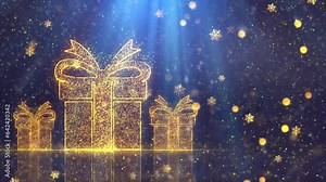 Christmas Theme Background Animation with Seamless Loop, High Quality Christmas Animation for Holiday Seasons, Extend the duration easily with Seamless Loop Stock Video