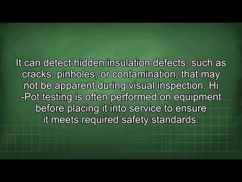 Hi-Pot and Megger Testing for 600 volts Equipment