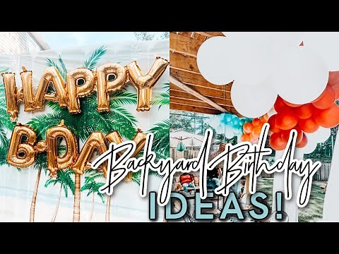 BACKYARD BIRTHDAY PARTY IDEAS | My First DIY BALLOON GARLAND! | Summer Party Ideas