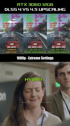 RTX 3060 12GB – 1080p Native vs DLSS 4 vs DLSS 4.5 Performance (Preset K vs M)