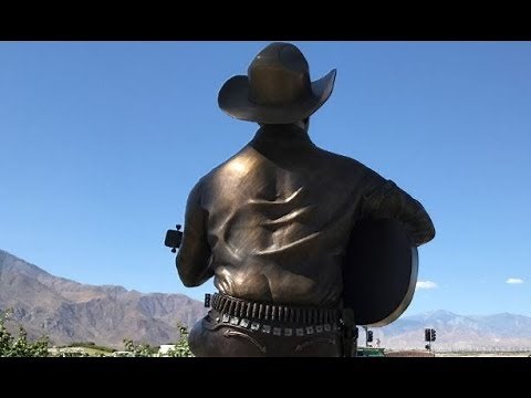 FAMOUS MEMORIAL TOUR: Singing Cowyboy Gene Autry's Statue In Palm Springs, CA