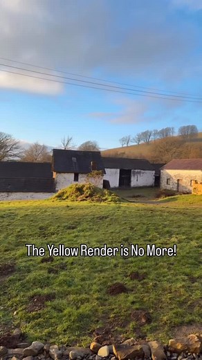 We have finally stripped the render off the front of the house (well most of it!) - what do you think? To be honest I’m finding it a little dull after the bright yellow but I think with time I will grow to love it! #farmrenovation #smallholding #smallholdinguk #renovationuk #renderemoval | From City to Smallholding