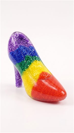 Satisfying Video How to Make High Heel Slime Milk Bottle Mixing Cutting ASMR #RainbowToyTocToc