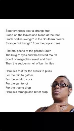 Interpretation of 'Strange Fruit' by Billie Holiday