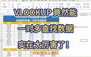vlookup高阶用法，竟然能一对多查找数据！