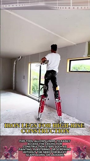 Ceiling construction with homemade iron legs || Smart lighting tools