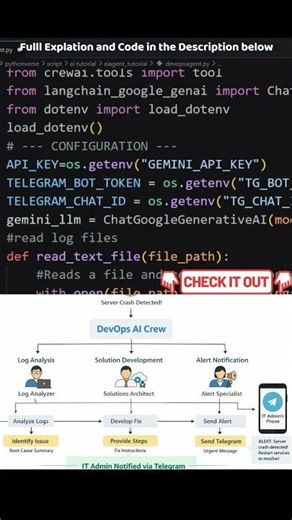 AI IT Admin! Build a DevOps Support Team in Python (CrewAI + Telegram)