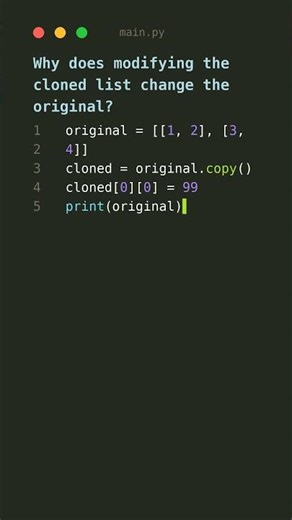The Python Copy Trap That Will Shock You! 🤯 #python #coding #shorts