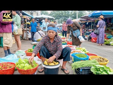 A Day at the Market in Cambodia | Colorful City Life & Khmer Street Food Tour