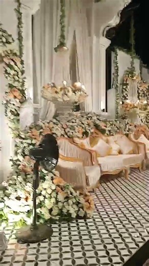 Elegant Walima Stage Décor Dreamy Walima Night Vibes Royal Walima Stage Setup Luxury Walima