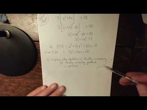 Higher Maths 2018 P2 Specimen Paper 2 Q6 - Strictly Increasing Function