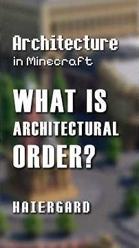 Сolumns in Minecraft / What is architectural order? #minecraft #architecture #tutorial