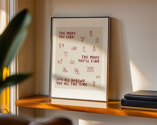 Olivia Dean Lyrics Art Print | the More You Look Quote | Quote Poster | Digital Download - Etsy