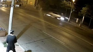 Surveillance video captured a crash on Milwaukee's south side. The driver fled the scene. MORE: https://bit.ly/3dMMfBm (Credit: Rivera’s Western Wear) | FOX6 News Milwaukee